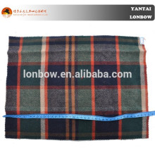 Plaid woven wool fabric for winter overcoat 600g/m